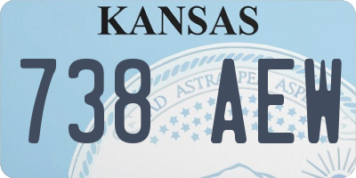 KS license plate 738AEW