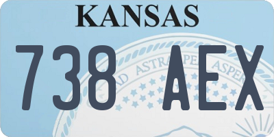 KS license plate 738AEX