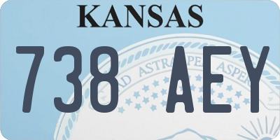 KS license plate 738AEY
