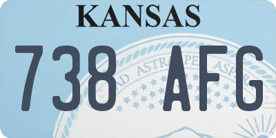 KS license plate 738AFG