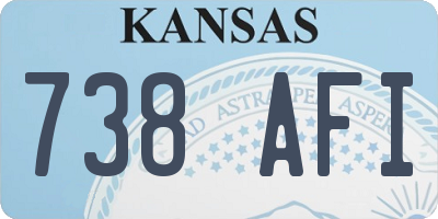 KS license plate 738AFI