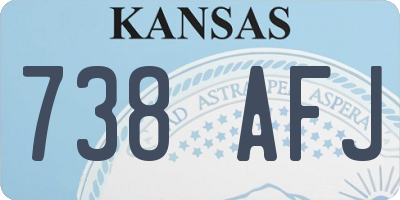 KS license plate 738AFJ