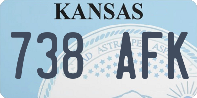 KS license plate 738AFK