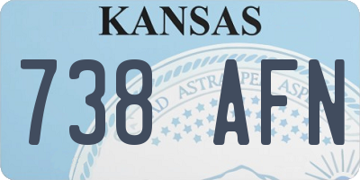 KS license plate 738AFN