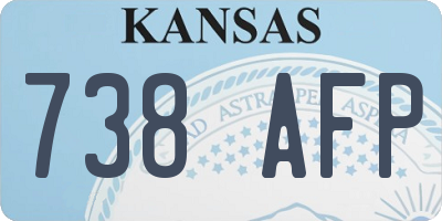KS license plate 738AFP