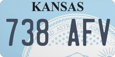KS license plate 738AFV