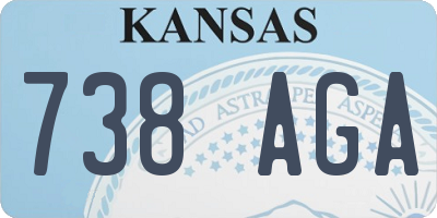 KS license plate 738AGA