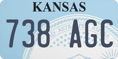 KS license plate 738AGC
