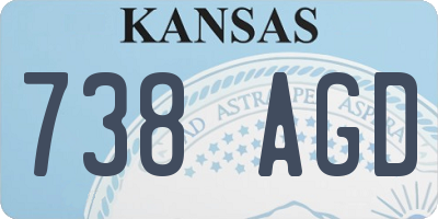 KS license plate 738AGD