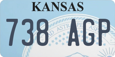 KS license plate 738AGP