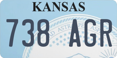 KS license plate 738AGR