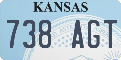 KS license plate 738AGT