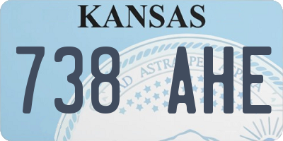 KS license plate 738AHE