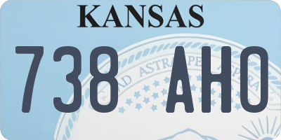 KS license plate 738AHO