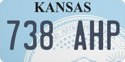 KS license plate 738AHP