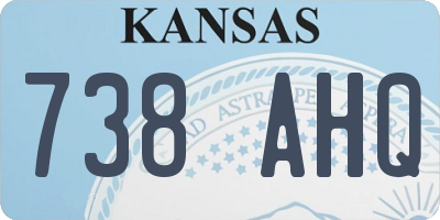 KS license plate 738AHQ