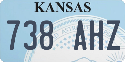 KS license plate 738AHZ
