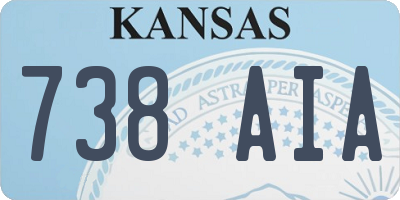 KS license plate 738AIA