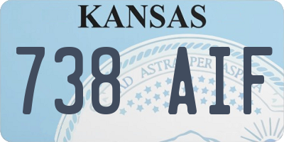 KS license plate 738AIF