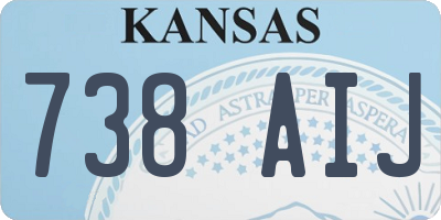 KS license plate 738AIJ