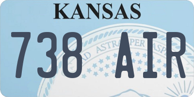 KS license plate 738AIR