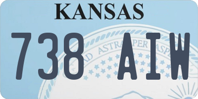 KS license plate 738AIW