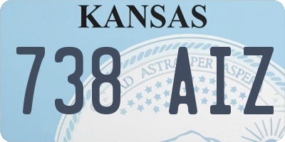 KS license plate 738AIZ