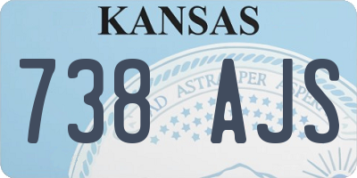 KS license plate 738AJS
