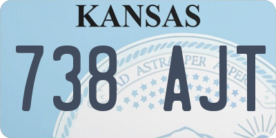 KS license plate 738AJT