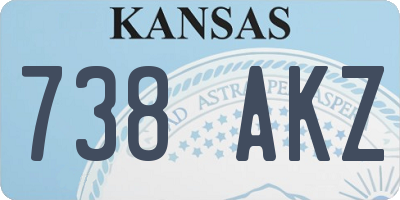 KS license plate 738AKZ