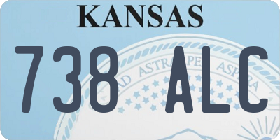 KS license plate 738ALC