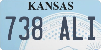 KS license plate 738ALI