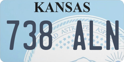 KS license plate 738ALN