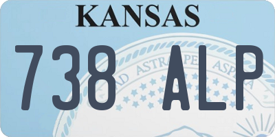 KS license plate 738ALP