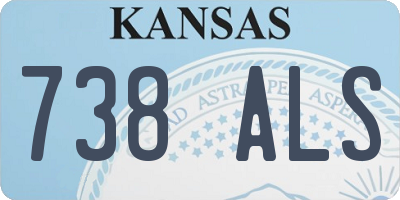KS license plate 738ALS