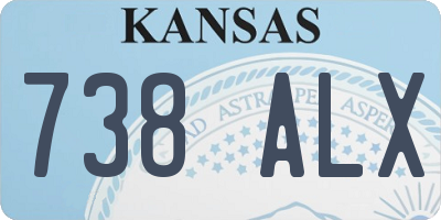KS license plate 738ALX