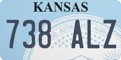KS license plate 738ALZ