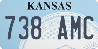 KS license plate 738AMC