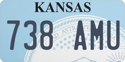 KS license plate 738AMU