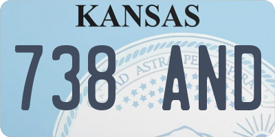 KS license plate 738AND