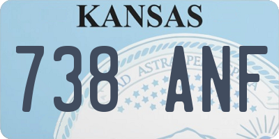 KS license plate 738ANF