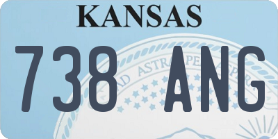 KS license plate 738ANG