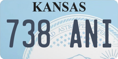 KS license plate 738ANI