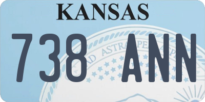 KS license plate 738ANN