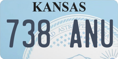 KS license plate 738ANU