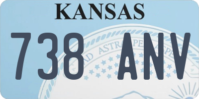 KS license plate 738ANV
