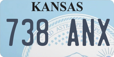 KS license plate 738ANX