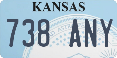 KS license plate 738ANY