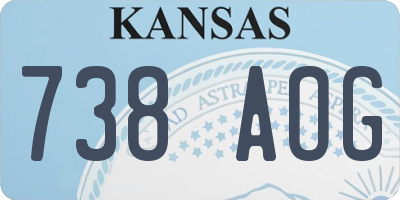 KS license plate 738AOG