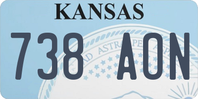 KS license plate 738AON